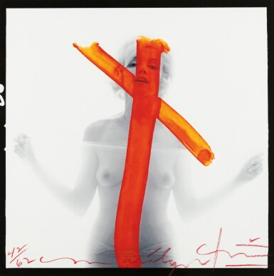 View full screen - View 1 of Lot 73. BERT STERN | MARILYN MONROE CRUCIFIX II (FROM THE LAST SITTING FOR VOGUE), 1962 .