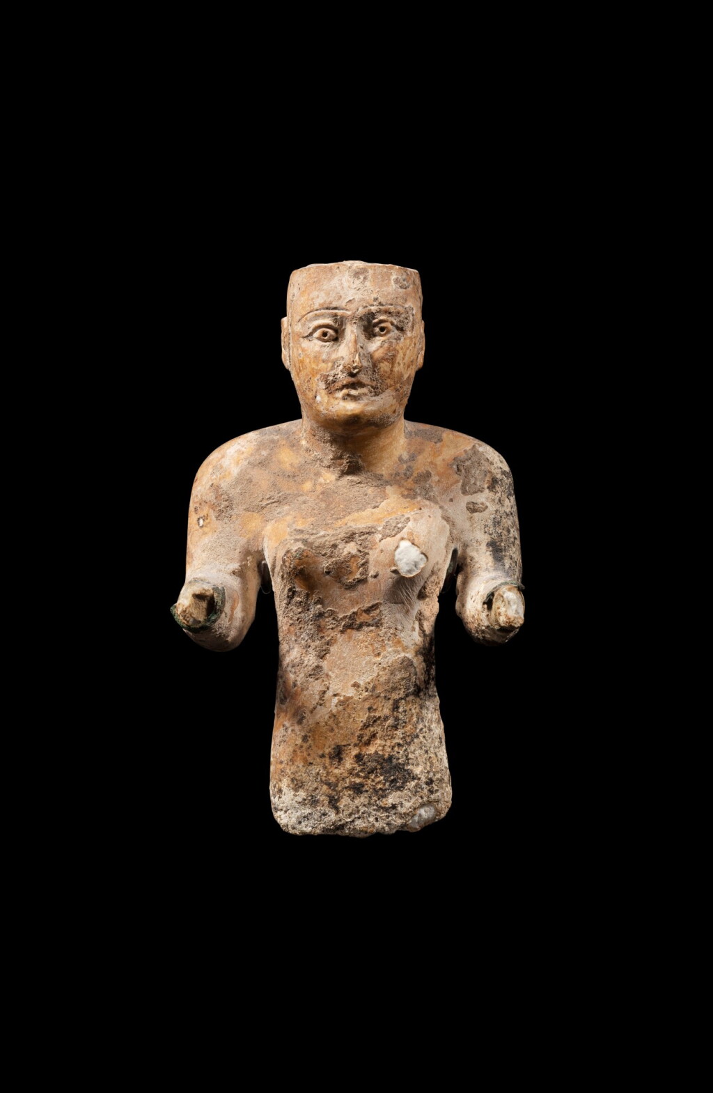 View full screen - View 1 of Lot 103. A South Arabian Limestone Figure, 3rd Century B.C./1st Century A.D..