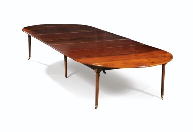 View full screen - View 1 of Lot 82. A MAHOGANY TABLE IN LOUIS XVI STYLE | TABLE DE SALLE À MANGER EN ACAJOU MASSIF D'ÉPOQUE LOUIS XVI.