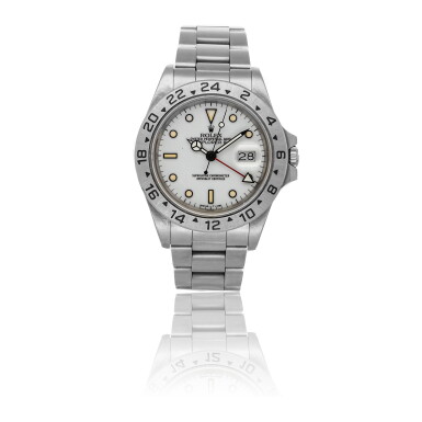 View full screen - View 1 of Lot 1. ROLEX | EXPLORER II 16550, A STAINLESS STEEL AUTOMATIC WRISTWATCH CIRCA 1988.
