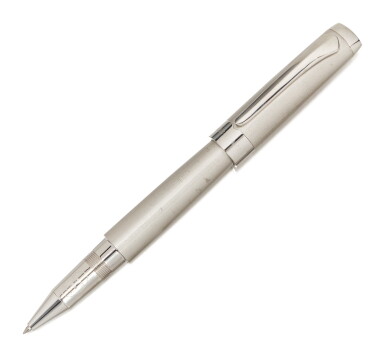View full screen - View 1 of Lot 131. OMAS MADE FOR MASERATI | A STAINLESS STEEL AND STERLING SILVER BALLPOINT PEN, CIRCA 2000.