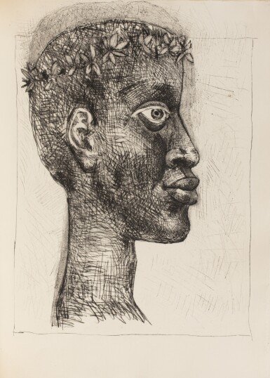 View full screen - View 1 of Lot 122. Corps perdu, 1950. Exemplaire numéroté sur vélin de Montval signé par l'artiste et l'auteur.