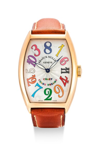 View full screen - View 1 of Lot 108. FRANCK MULLER | CRAZY HOURS COLOUR DREAMS, REFERENCE 5850 CH COL DRM, A PINK GOLD WRISTWATCH WITH JUMPING HOUR HAND, CIRCA 2000.