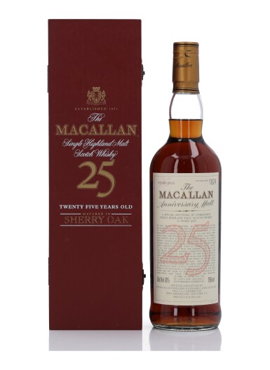 View full screen - View 1 of Lot 6. The Macallan 25 Year Old Anniversary Malt 43.0 abv NV (1 Bottle 75cl).