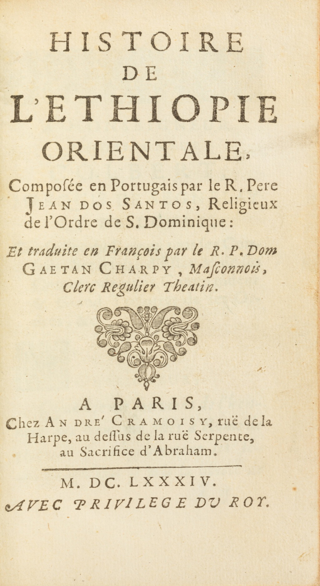 View full screen - View 1 of Lot 173. Histoire de l'Ethiopie Orientale. Paris, 1684. In-12. Reliure du XIXe siècle. Édition originale française..