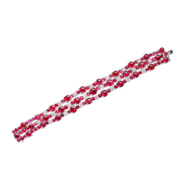 View full screen - View 1 of Lot 2832. Spinel and Diamond Bracelet | 尖晶石 配 鑽石 手鏈.