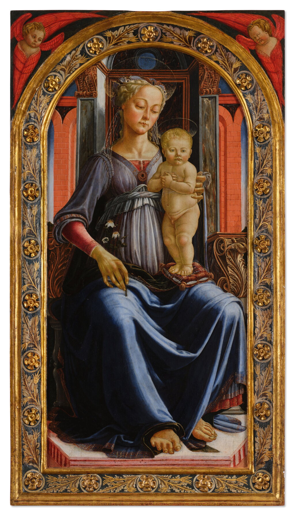 View full screen - View 1 of Lot 20. Madonna and Child Enthroned.