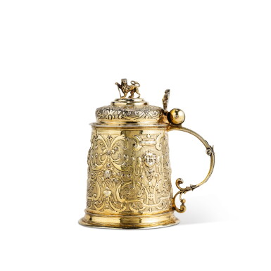 View full screen - View 1 of Lot 73. A German silver-gilt tankard, by Andreas I Gilg, Augsburg, 1595-1600.