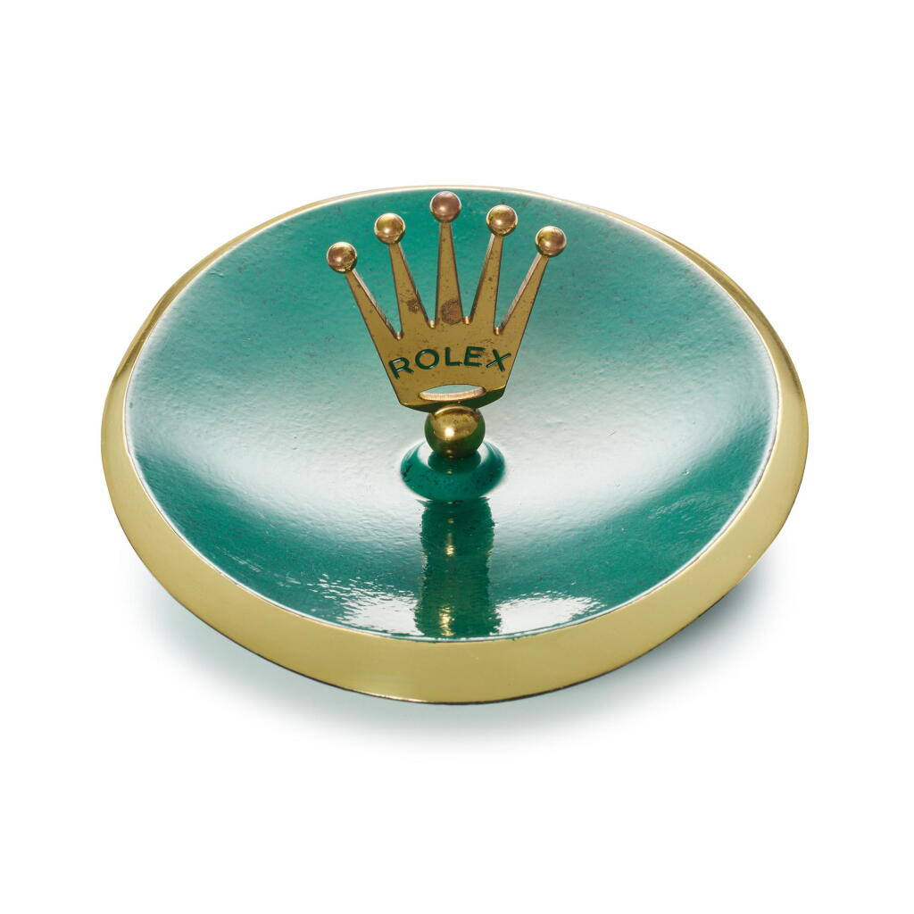View full screen - View 1 of Lot 174. A gilt brass and enamel candy dish, Circa 1960.