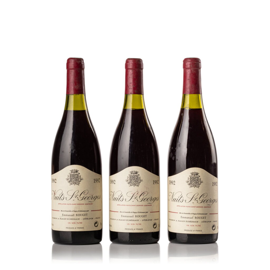 View full screen - View 1 of Lot 892. Nuits St. Georges 1992 Emmanuel Rouget (3 BT).