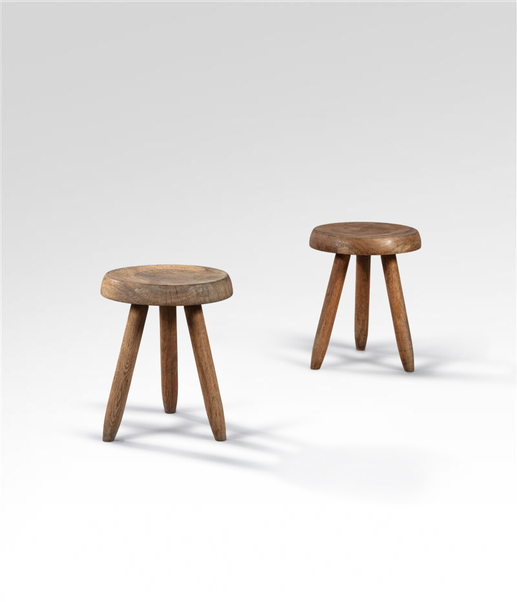 View full screen - View 1 of Lot 108. Pair of Berger high stools.