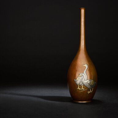 View full screen - View 1 of Lot 131. A large bronze vase | Signed Yukimitsu | Meiji period, late 19th century .