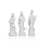 Three blanc de Chine figures, 20th century