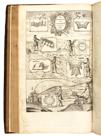 View full screen - View 1 of Lot 43. Blome, The Gentleman's Recreations, 1710-1709, contemporary calf.