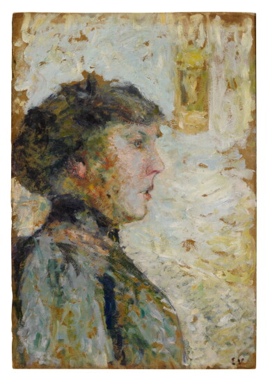 View full screen - View 1 of Lot 6. Portrait d'une femme de profil.