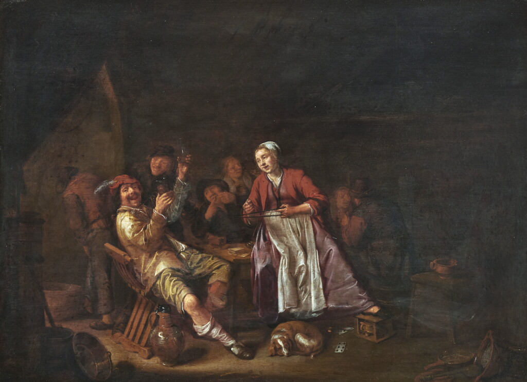 View full screen - View 1 of Lot 106. JAN MIENSE MOLENAER | PEASANTS MAKING MERRY IN A TAVERN.