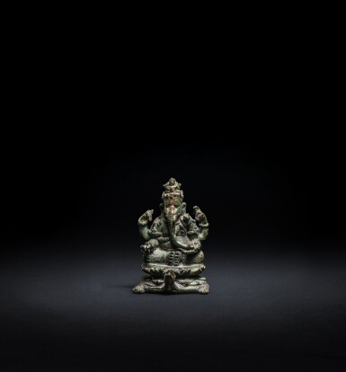 View full screen - View 1 of Lot 5. A bronze figure of Ganesha, Java, circa 10th century.
