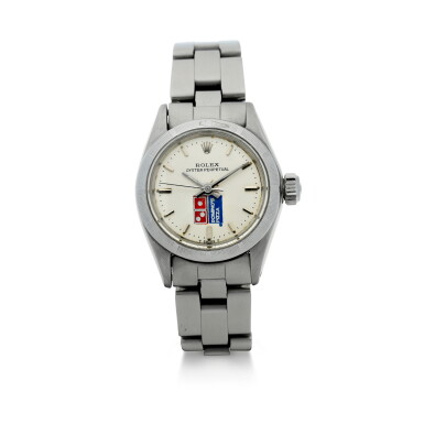 View full screen - View 1 of Lot 172. ROLEX | REFERENCE 6723 OYSTER PERPETUAL 'DOMINO'S PIZZA' A STAINLESS STEEL AUTOMATIC WRISTWATCH WITH BRACELET, CIRCA 1978.