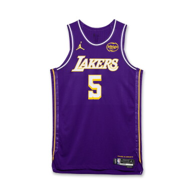 View full screen - View 1 of Lot 42. Deandre Ayton Los Angeles Lakers 2025-2026 Game Worn Emirates NBA Cup Statement Edition Jersey | Matched to 2 Games.