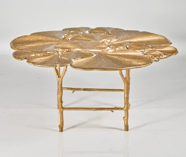 View full screen - View 1 of Lot 137. Table et quatre chaises Gingko.