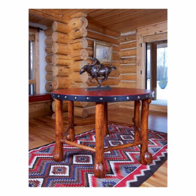 View full screen - View 1 of Lot 217. THOMAS MOLESWORTH | A RARE SIX-LEG LIBRARY TABLE.