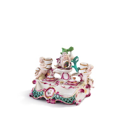 View full screen - View 1 of Lot 776. A Höchst porcelain inkstand, circa 1760-65.