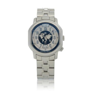 View full screen - View 1 of Lot 7. Metropolitan 24 Cities, Ref. 857.X.10 Stainless steel world-time wristwatch with AM/PM indication and bracelet Circa 2005.