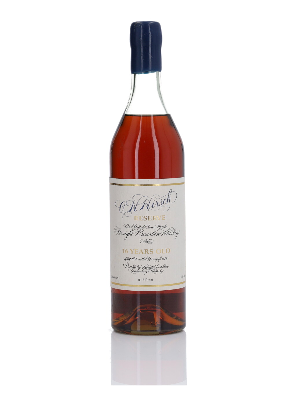View full screen - View 1 of Lot 1002. A.H. Hirsch Reserve 16 Year Old 91.6 Proof 1974 (1 Bottle 75cl).