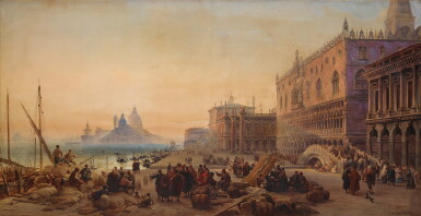 View full screen - View 1 of Lot 284. Venice, view towards Santa Maria della Salute.