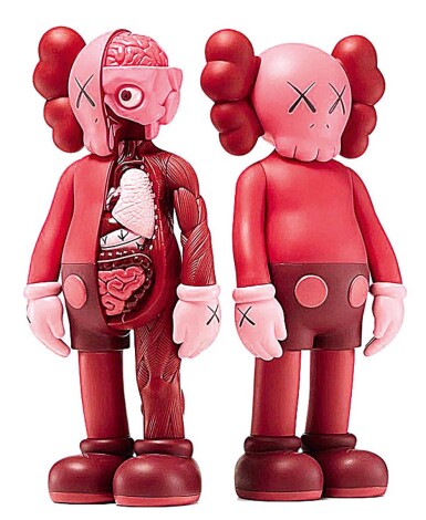 View full screen - View 1 of Lot 25. KAWS | COMPANION: BLUSH (FULL BODY & FLAYED).