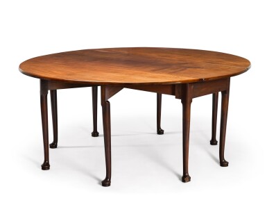 View full screen - View 1 of Lot 45. A George II oval mahogany twin-gateleg table, mid-18th century.