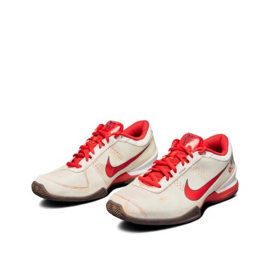 View full screen - View 1 of Lot 14. Roger Federer 2011 French Open Match Worn & Signed Sneakers.