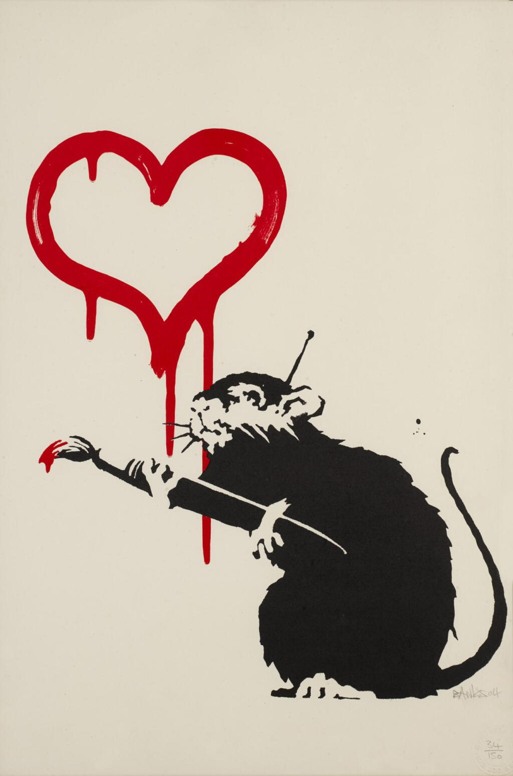 View full screen - View 1 of Lot 13. BANKSY | LOVE RAT.