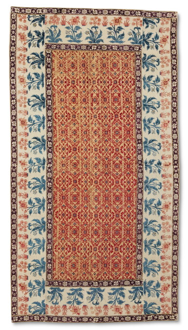 View full screen - View 1 of Lot 120. A silk velvet panel, India, 17th century or later.