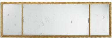 View full screen - View 1 of Lot 81. A George III style carved giltwood overmantel mirror, 19th century and later.