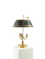 Lampe bouillotte en bronze doré d'époque Louis XVI, fin du XVIIIe siècle