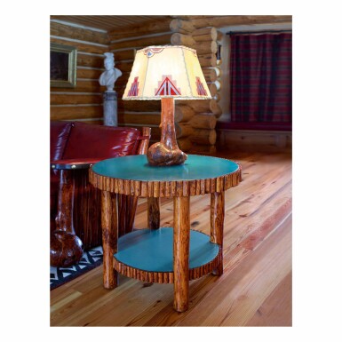 View full screen - View 1 of Lot 208. THOMAS MOLESWORTH | TWO-TIER SIDE TABLE.