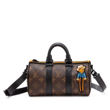 View full screen - View 1 of Lot 171. Brown Monogram Coated Canvas Zoom with Friends Keepall XS Black Hardware, 2021.