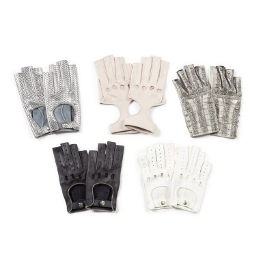 View full screen - View 1 of Lot 39. Causse, Set of five pairs of lambskin gloves, circa 2000.