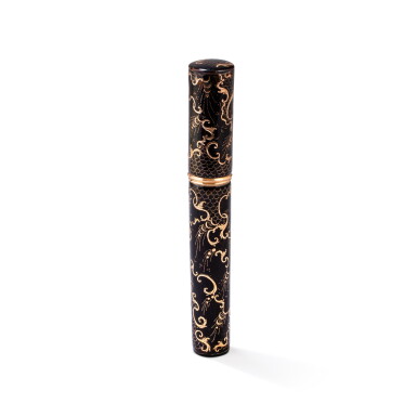 View full screen - View 1 of Lot 12. A gold and tortoiseshell bodkin case, Naples, circa 1760 | Étui à aiguilles en écaille piquée d'or, Naples, vers 1760.