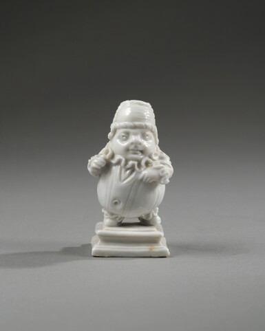 View full screen - View 1 of Lot 333. A Doccia white porcelain figure of a Callot dwarf, circa 1750-60.