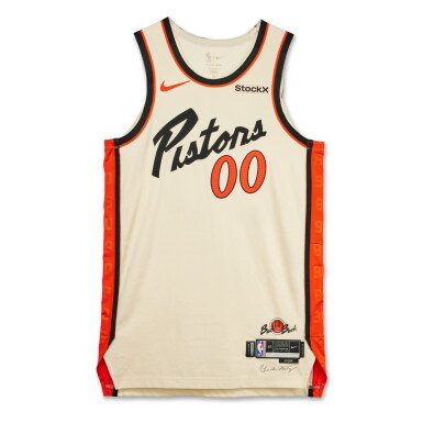 View full screen - View 1 of Lot 194. Ron Holland Detroit Pistons 2024-2025 Game Worn City Edition Jersey .