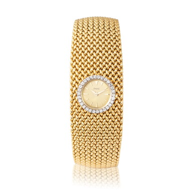 View full screen - View 1 of Lot 309. Piaget | Montre bracelet de dame or et diamants | Gold and diamond lady's wristwatch.