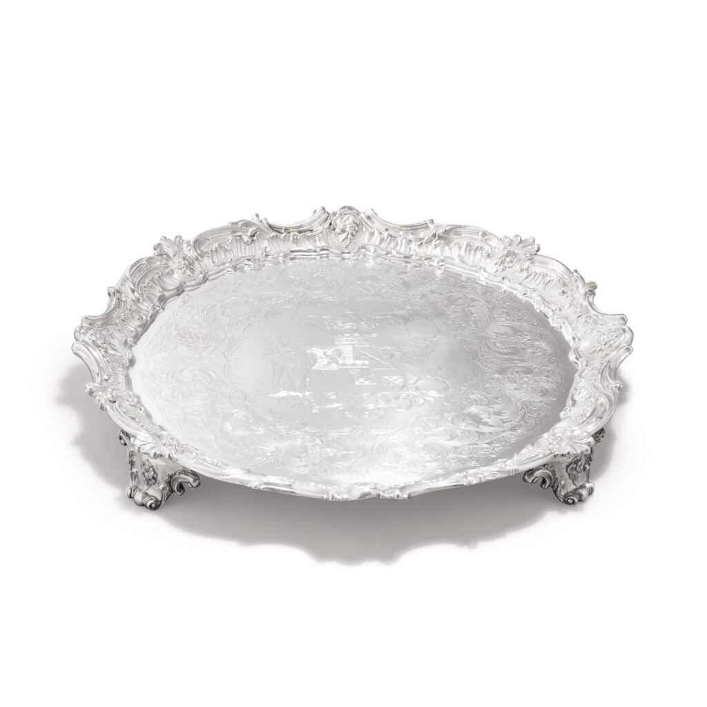 View full screen - View 1 of Lot 1347. A William IV silver salver, William Ker Reid, London, 1836.