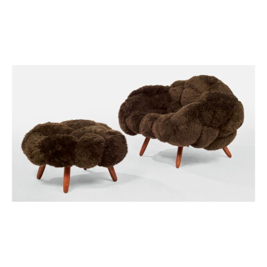 View full screen - View 1 of Lot 290. FERNANDO CAMPANA AND HUMBERTO CAMPANA | "BOLOTAS" ARMCHAIR AND OTTOMAN.