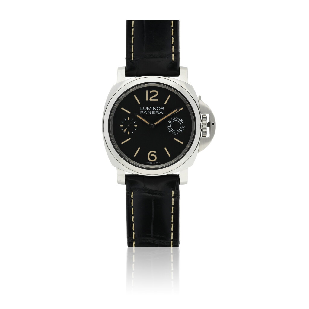 View full screen - View 1 of Lot 107. PANERAI | REF PAM590 8 GIORNI BREVETTATO, A LIMITED EDITION STAINLESS STEEL WRISTWATCH WITH 8-DAY POWER RESERVE CIRCA 2000.