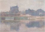 L'église de Vernon, temps gris