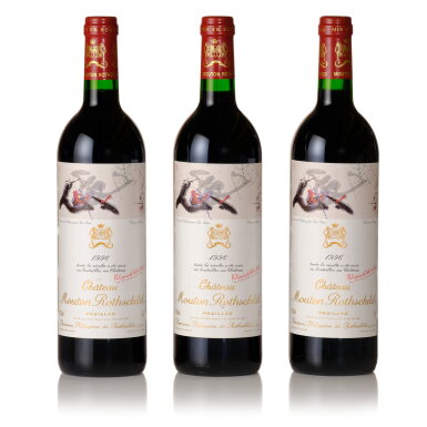 View full screen - View 1 of Lot 391. Château Mouton Rothschild 1996 (3 BT).