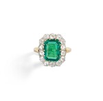 BAGUE ÉMERAUDE ET DIAMANTS | EMERALD AND DIAMOND RING