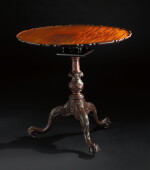 The McMichael-Tilghman Family "Acme of Perfection" Scalloped-Top Tilt-Top Tea Table, carving attributed to the "Garvan High Chest" carver, Philadelphia, Pennsylvania, Circa 1755